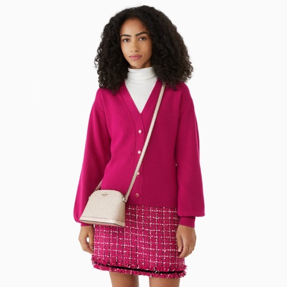 kate spade Bags Kate Spade Tinsel Glitter Top Zip Dome Crossbody